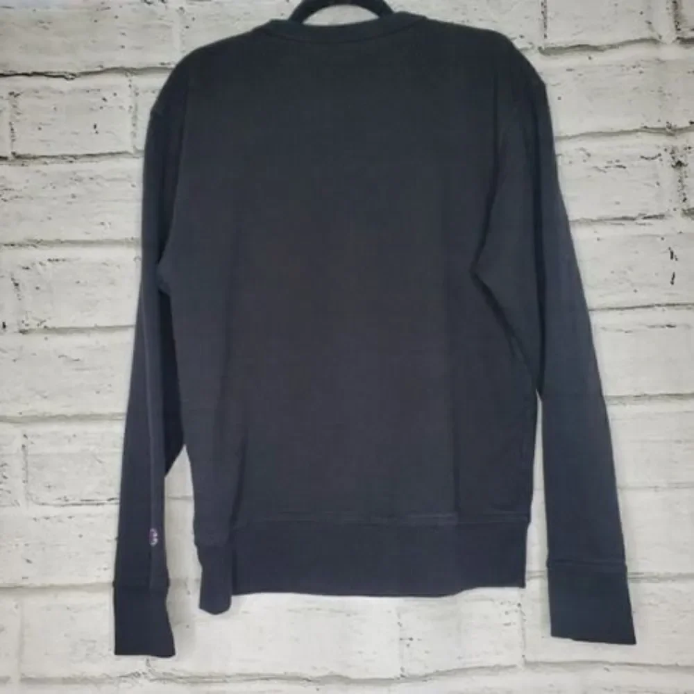 Champion Vintage 90's Spellout Black Crew Neck Sweatshirt Mens Medium